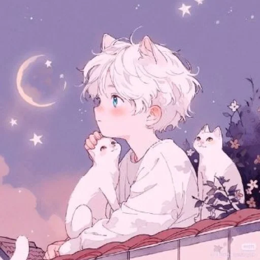 🤍 Стикер «Gentle (anime chan)» для Telegram