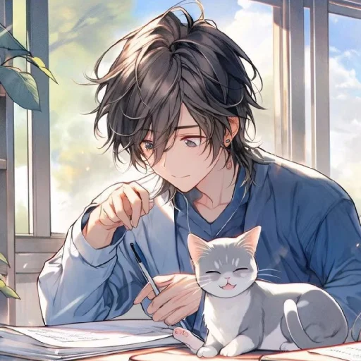 🤍 Стикер «Gentle (anime chan)» для Telegram
