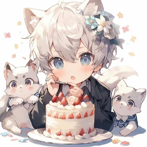 🤍 Стикер «Gentle (anime chan)» для Telegram