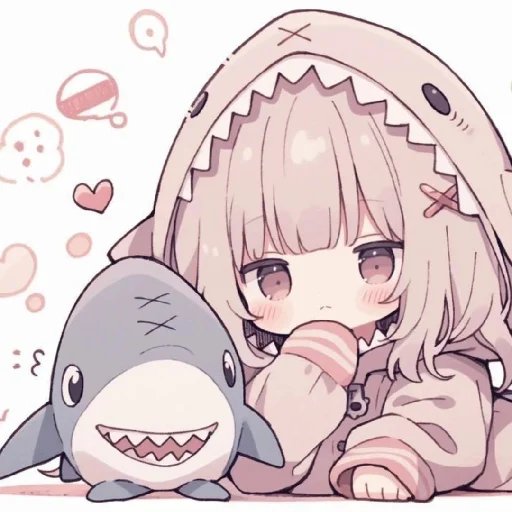 🤍 Стикер «Gentle (anime chan)» для Telegram