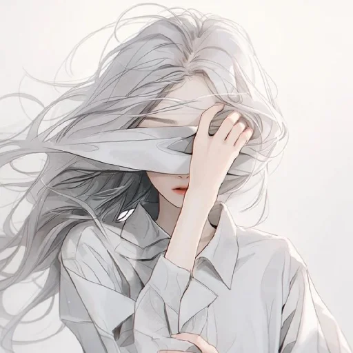 🤍 Стикер «Gentle (anime chan)» для Telegram