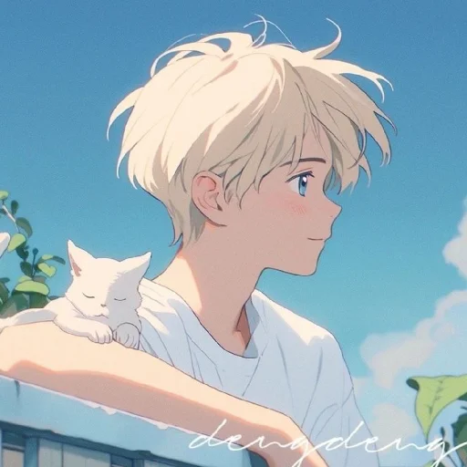 🤍 Стикер «Gentle (anime chan)» для Telegram