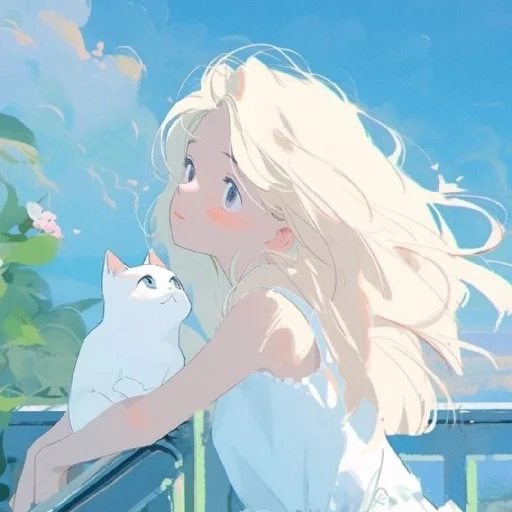 🤍 Стикер «Gentle (anime chan)» для Telegram