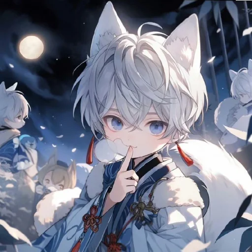 🤍 Стикер «Gentle (anime chan)» для Telegram