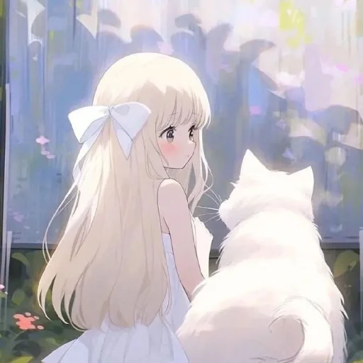 🤍 Стикер «Gentle (anime chan)» для Telegram
