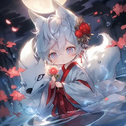 🤍 Стикер «Gentle (anime chan)» для Telegram