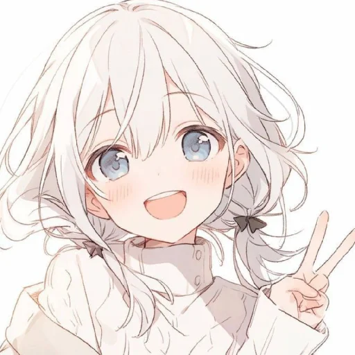 🤍 Стикер «Gentle (anime chan)» для Telegram