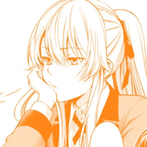🧡 Стикер «Orange (anime chan)» для Telegram