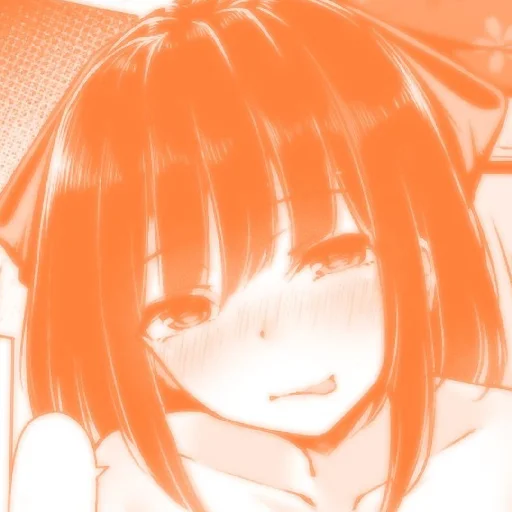 🧡 Стикер «Orange (anime chan)» для Telegram
