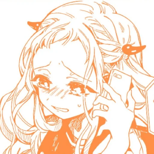 🧡 Стикер «Orange (anime chan)» для Telegram