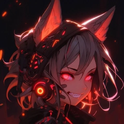 ♦️ Стикер «Red (anime chan)» для Telegram