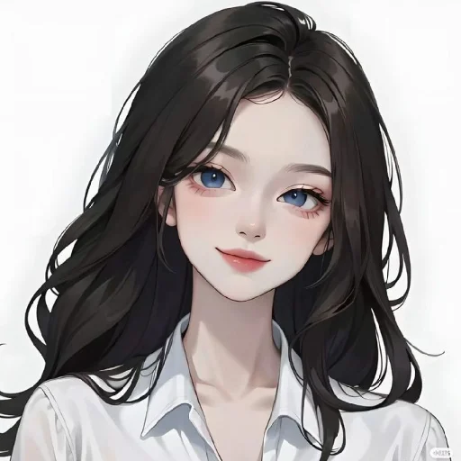 🖤 Стикер «Black (anime chan)» для Telegram