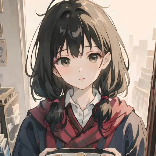 🖤 Стикер «Black (anime chan)» для Telegram