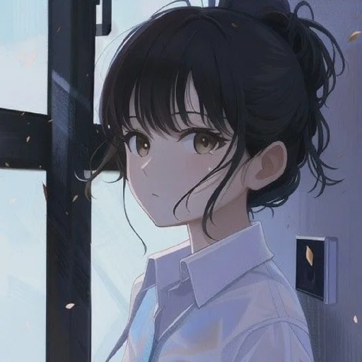 🖤 Стикер «Black (anime chan)» для Telegram