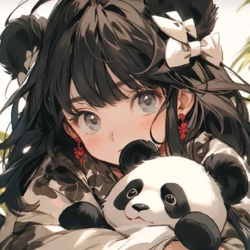🐼 Стикер «Black (anime chan)» для Telegram
