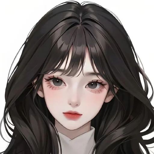 🖤 Стикер «Black (anime chan)» для Telegram