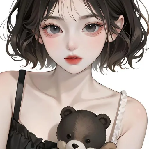 🧸 Стикер «Black (anime chan)» для Telegram