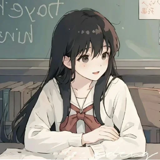 📖 Стикер «Black (anime chan)» для Telegram