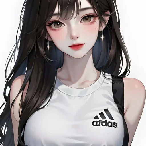 🖤 Стикер «Black (anime chan)» для Telegram