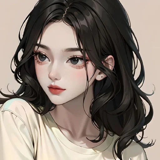 🖤 Стикер «Black (anime chan)» для Telegram