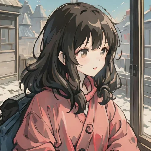 🌨️ Стикер «Black (anime chan)» для Telegram