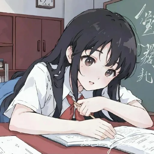 📖 Стикер «Black (anime chan)» для Telegram
