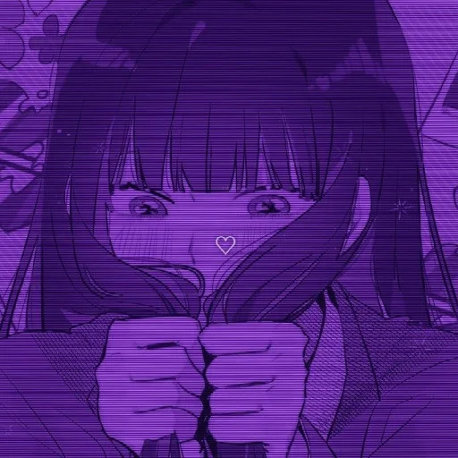💜 Стикер «Violet (anime chan)» для Telegram