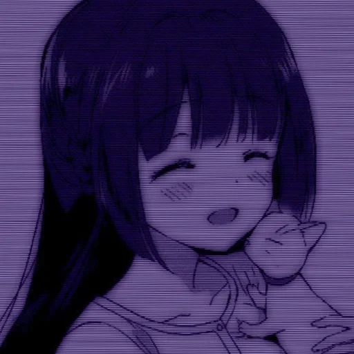 💜 Стикер «Violet (anime chan)» для Telegram