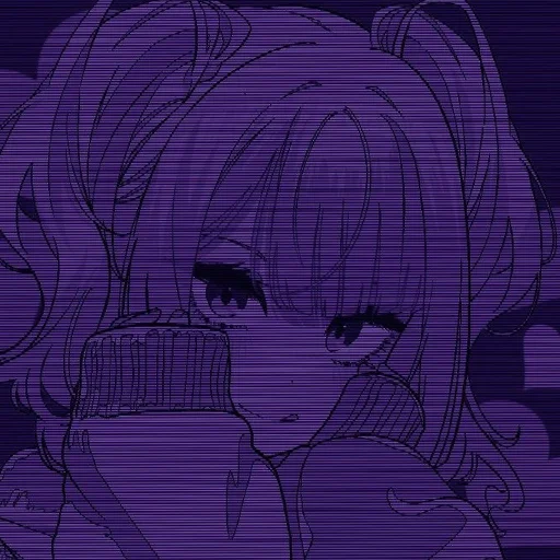 💜 Стикер «Violet (anime chan)» для Telegram