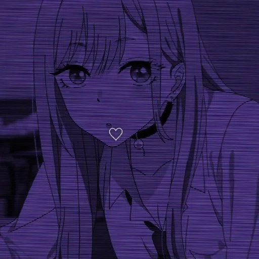 💜 Стикер «Violet (anime chan)» для Telegram