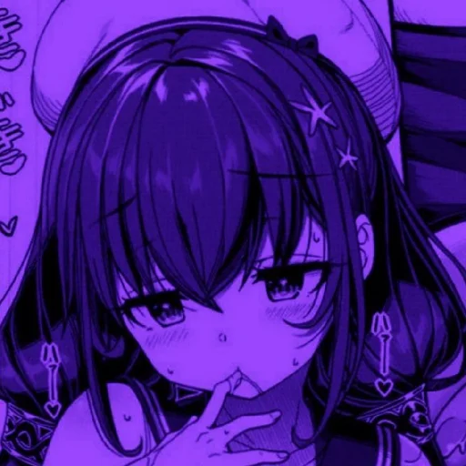 💜 Стикер «Violet (anime chan)» для Telegram