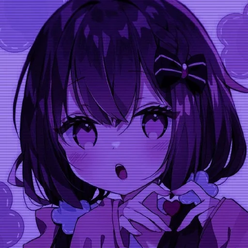 💜 Стикер «Violet (anime chan)» для Telegram
