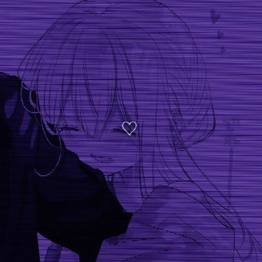 💜 Стикер «Violet (anime chan)» для Telegram