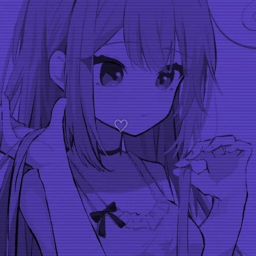 💜 Стикер «Violet (anime chan)» для Telegram