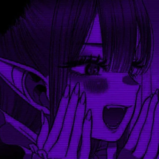 💜 Стикер «Violet (anime chan)» для Telegram