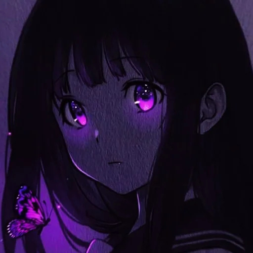 💜 Стикер «Violet (anime chan)» для Telegram