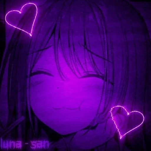 💜 Стикер «Violet (anime chan)» для Telegram