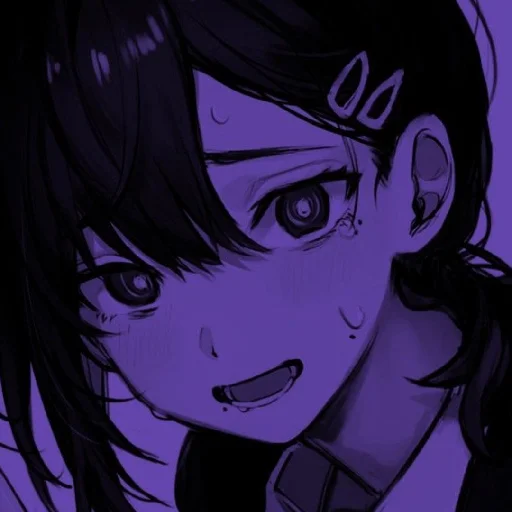 💜 Стикер «Violet (anime chan)» для Telegram