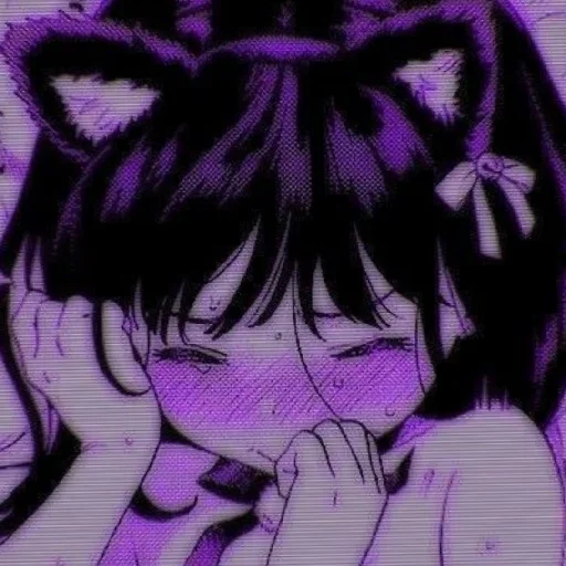 💜 Стикер «Violet (anime chan)» для Telegram