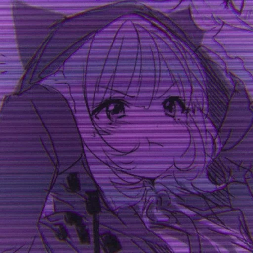 💜 Стикер «Violet (anime chan)» для Telegram