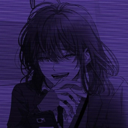 💜 Стикер «Violet (anime chan)» для Telegram