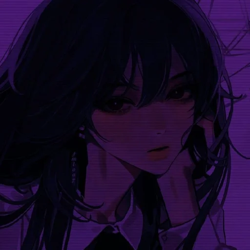 💜 Стикер «Violet (anime chan)» для Telegram