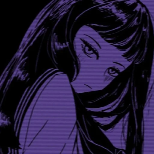 💜 Стикер «Violet (anime chan)» для Telegram