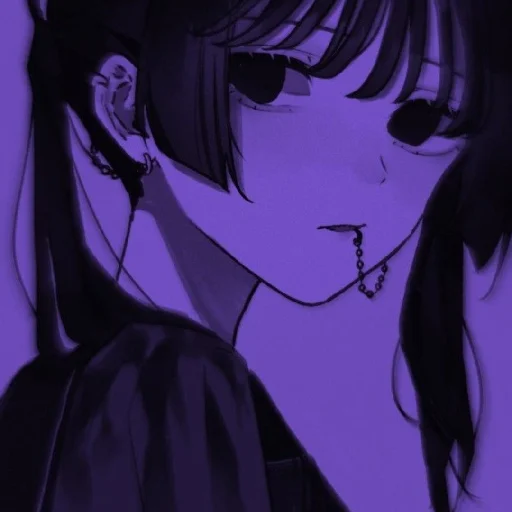 💜 Стикер «Violet (anime chan)» для Telegram