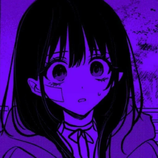 💜 Стикер «Violet (anime chan)» для Telegram