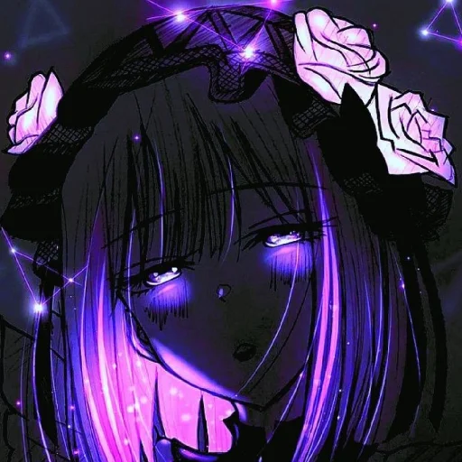 💜 Стикер «Violet (anime chan)» для Telegram