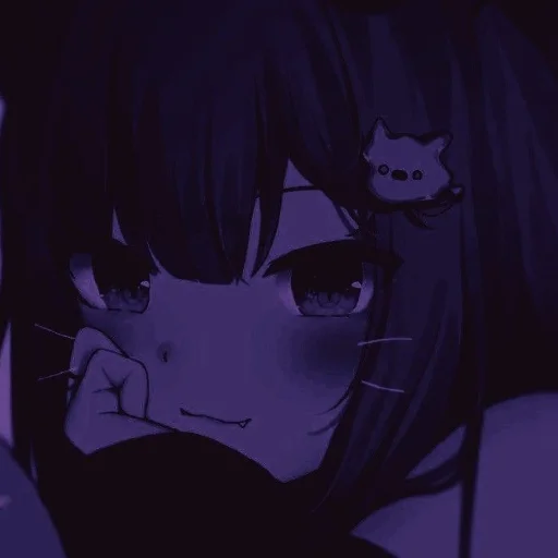 💜 Стикер «Violet (anime chan)» для Telegram