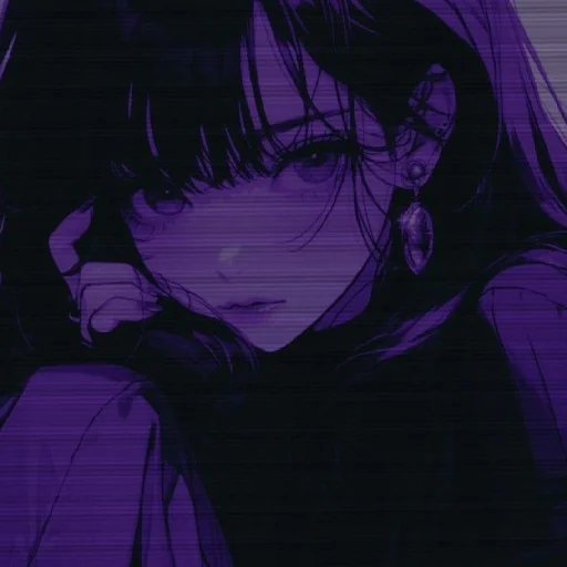 💜 Стикер «Violet (anime chan)» для Telegram