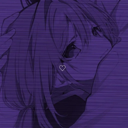 💜 Стикер «Violet (anime chan)» для Telegram