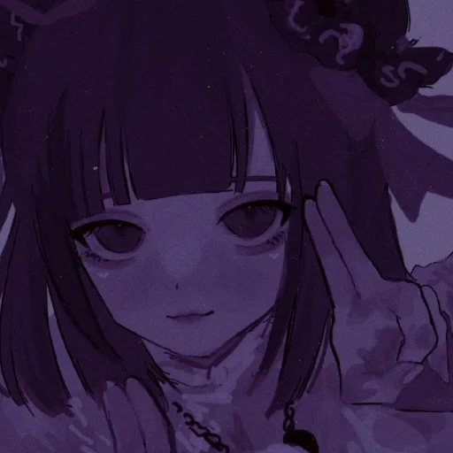 💜 Стикер «Violet (anime chan)» для Telegram